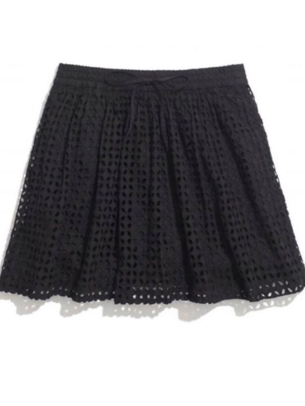 Madewell Bayfront Black Eyelet Skirt Sz XS